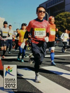 大阪マラソン、走行中の写真です！